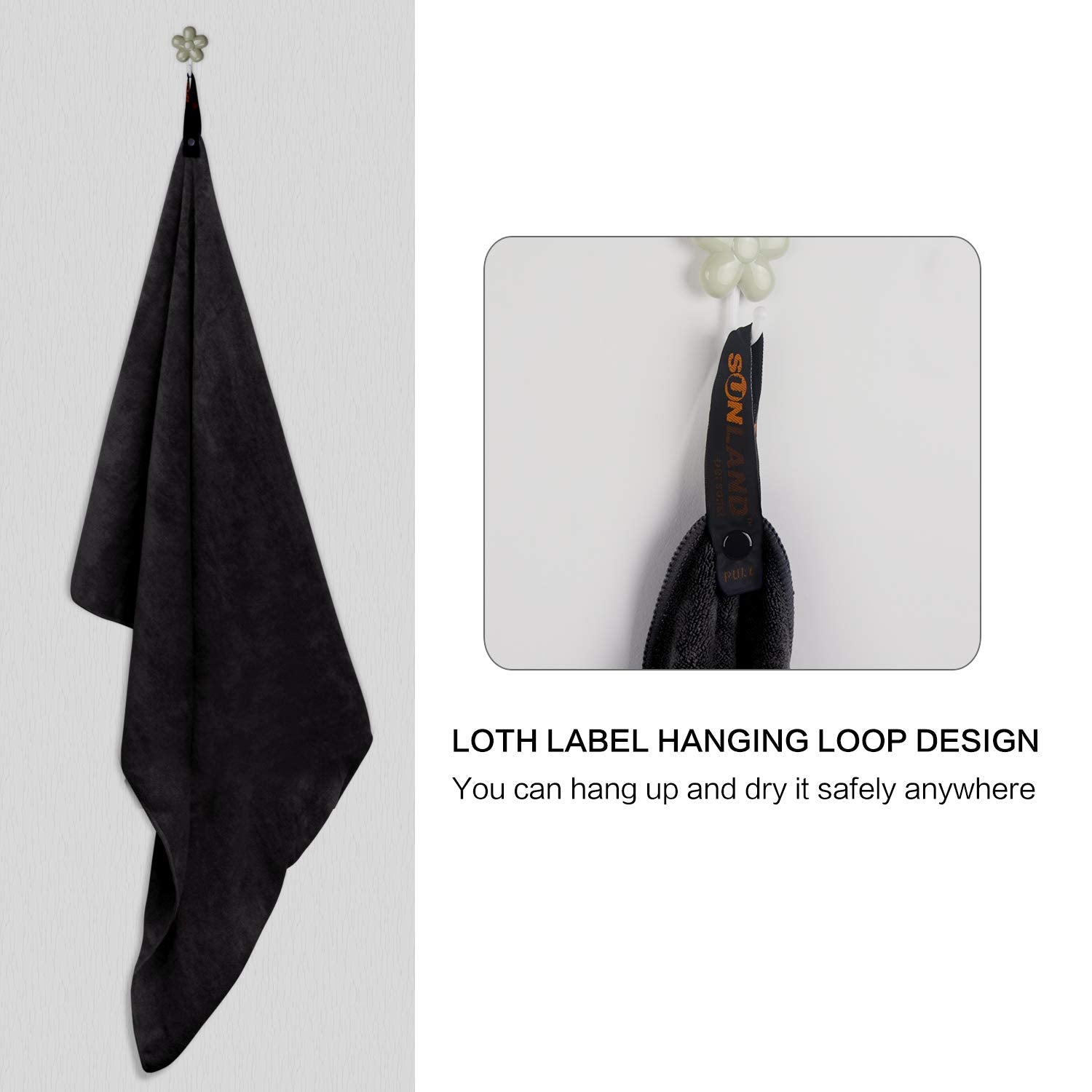 Sunland Microfiber Gym Bath Towel Ultra Soft Travel Camping Towel Super Absorbent Swimming Sport Towel For Adults And Children 2